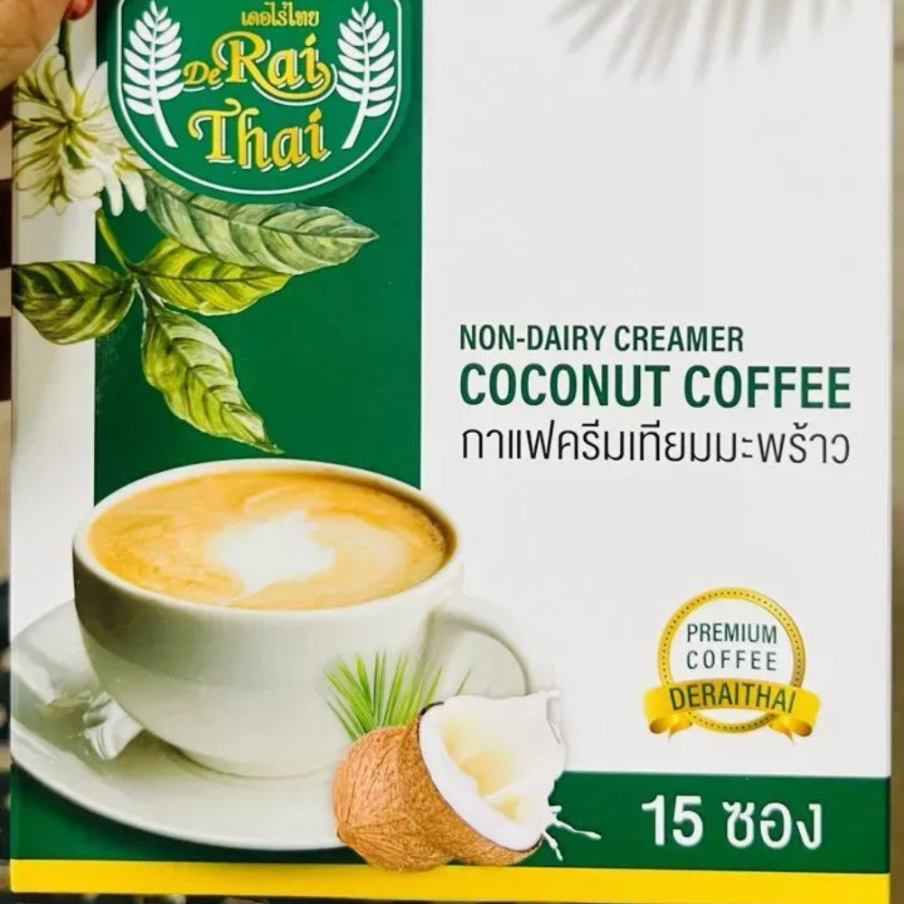 Thai Coconut Coffee Mix Instant Powder Non Dairy Low Sugar x 3 Box