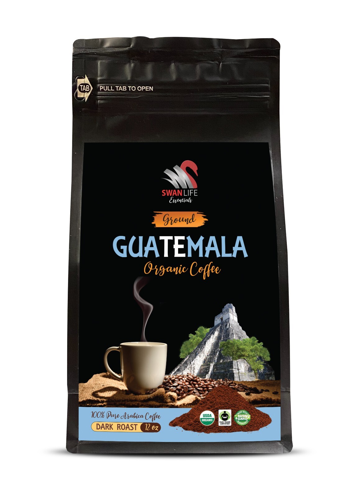 Golden Grounds – GUATEMALA GROUND ORGANIC COFFEE – Daily Brew– 1Pack
