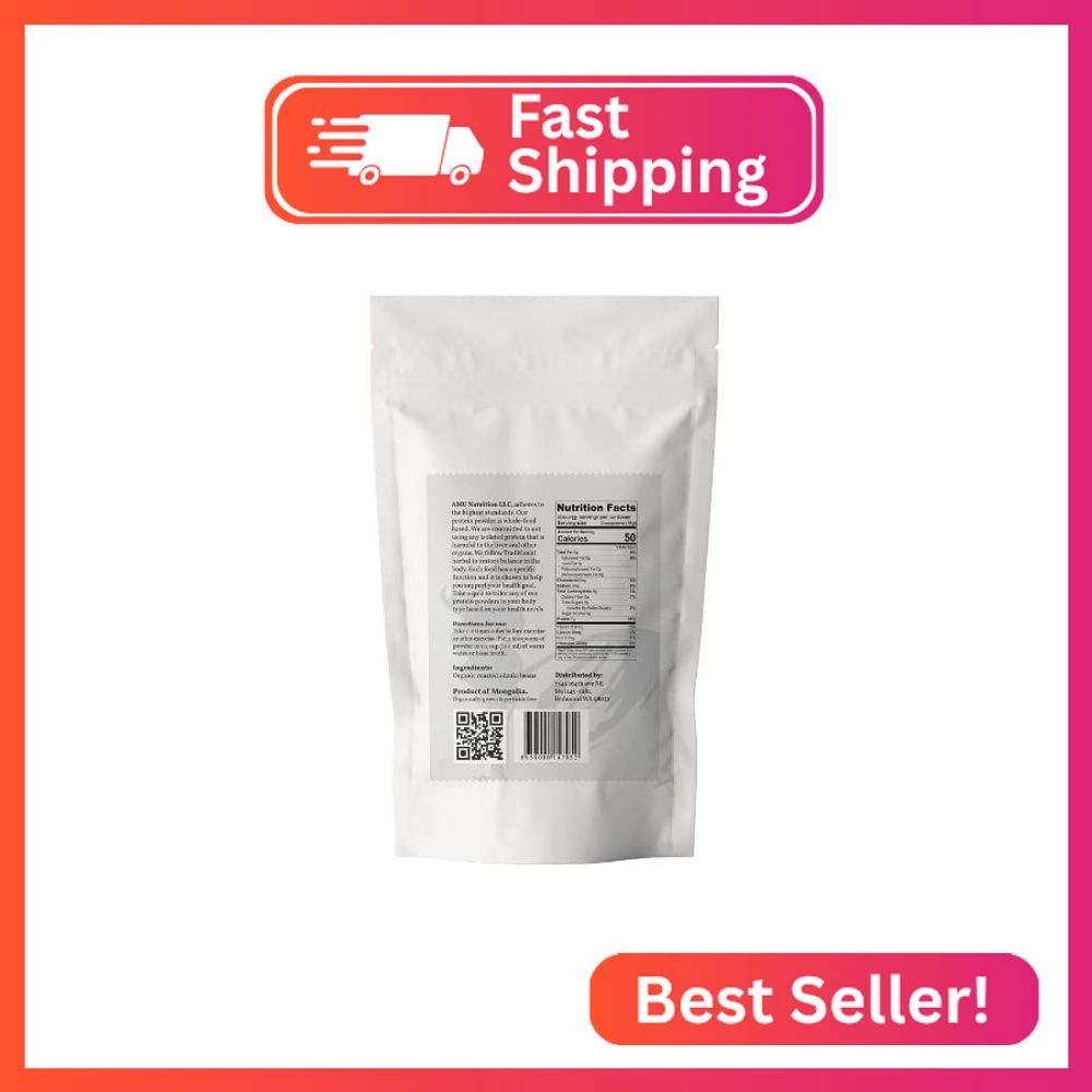 Amu Nutrition’s Mongolian Roasted Adzuki Beans powder from Mongolia – 198gr – Or