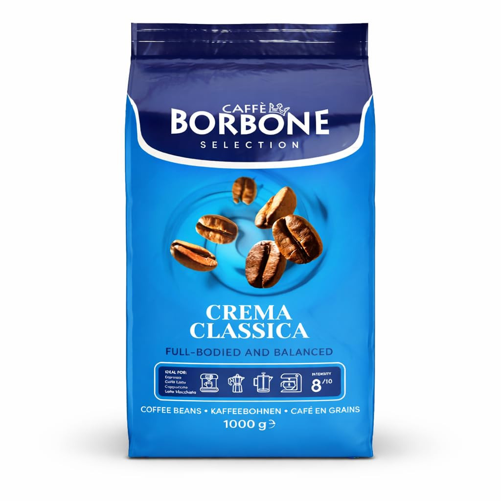 Crema Classica Whole Bean Coffee, Arabica and Robusta Blend, Medium Roast, 2.2 L