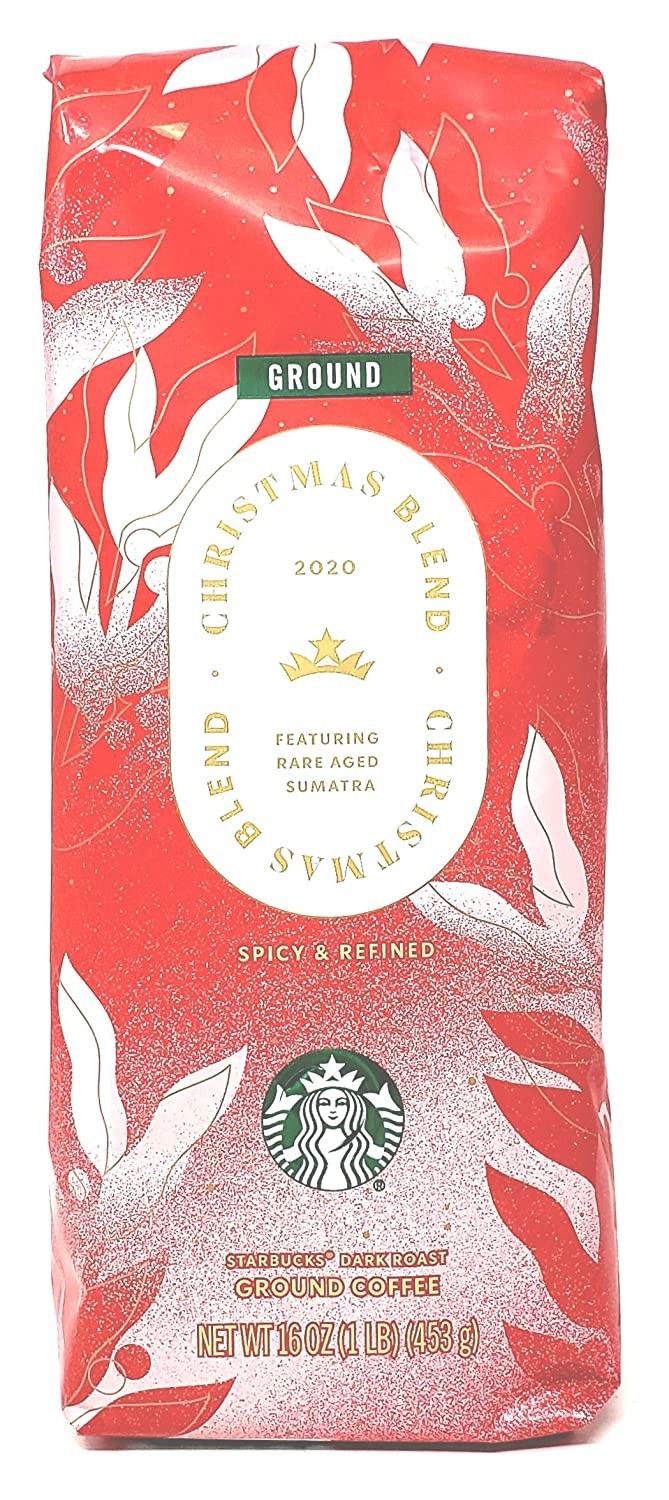 Starbucks Holiday Christmas Blend – Sumatra Dark Roast, Whole Bean Coffee, 16 Oz