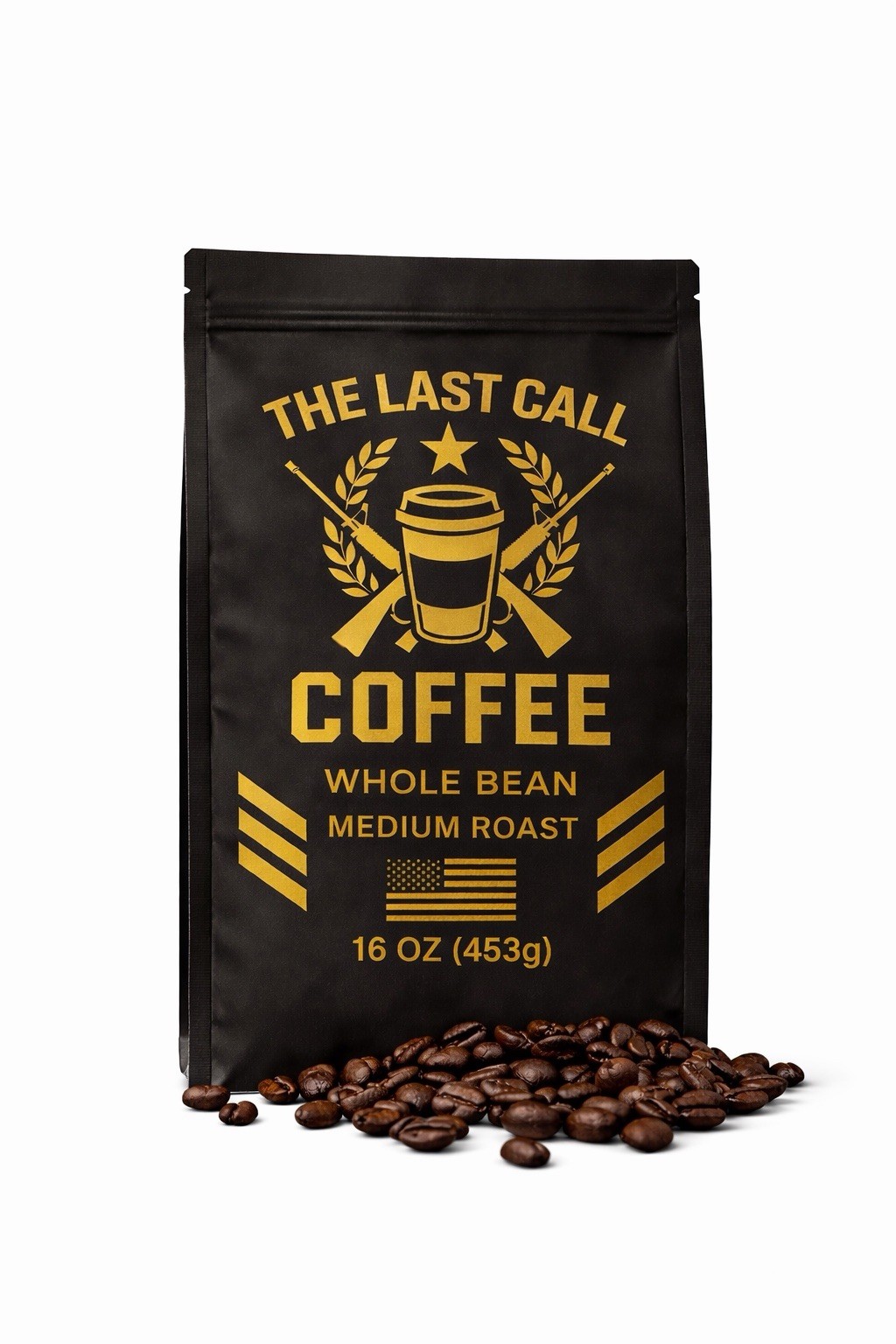 The Last Call Coffee Medium Roast Whole Bean 16 oz Bag Free Shipping