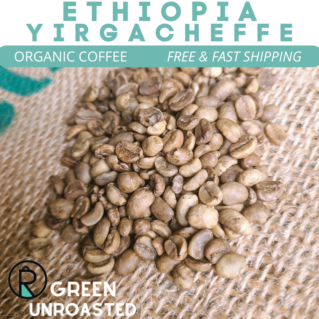 Organic Ethiopia Yirgacheffe Natural Green Coffee Beans (unroasted)