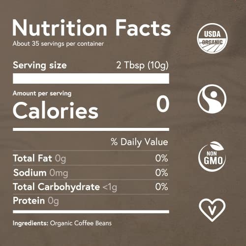 Fabula Low Acid Coffee Beans Whole, USDA Organic Coffee Beans Medium Roast – Non