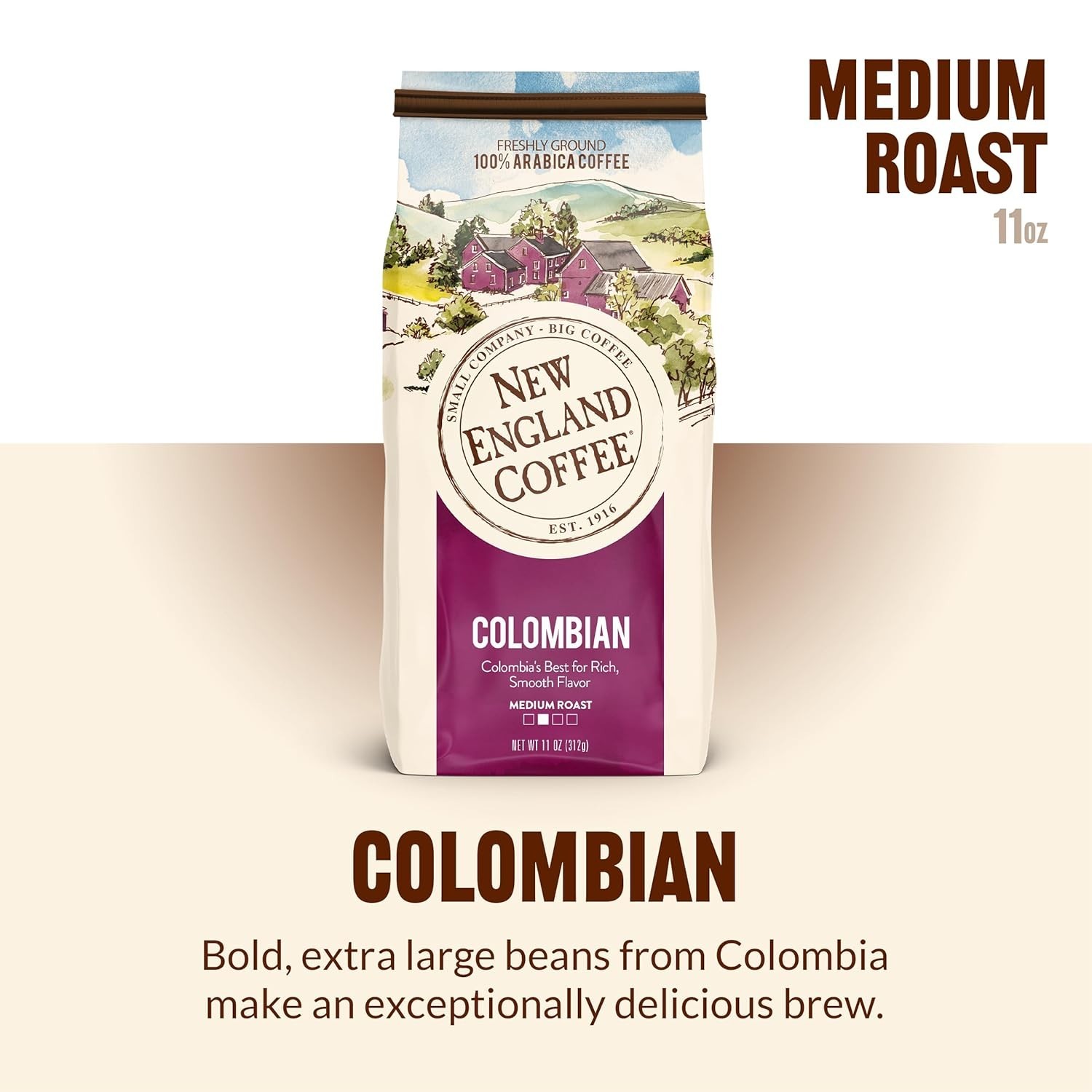 Colombian Supremo 11oz Ground Coffee – Rich Medium Roast, Gluten-Free & Kosher