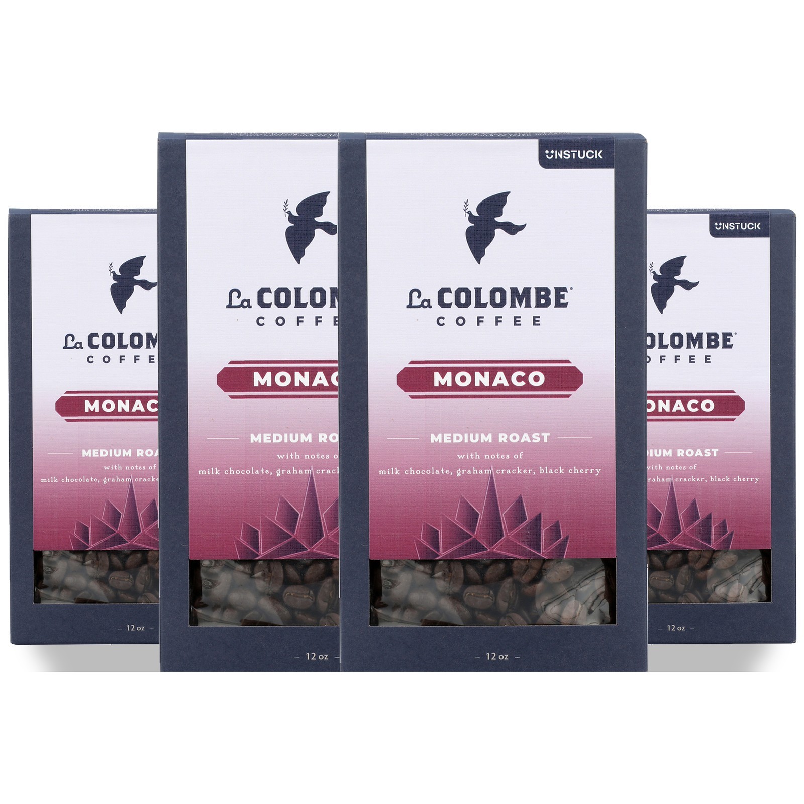 La Colombe Medium Roast Monaco Coffee 12 Oz Whole Beans Bean 4 Pack