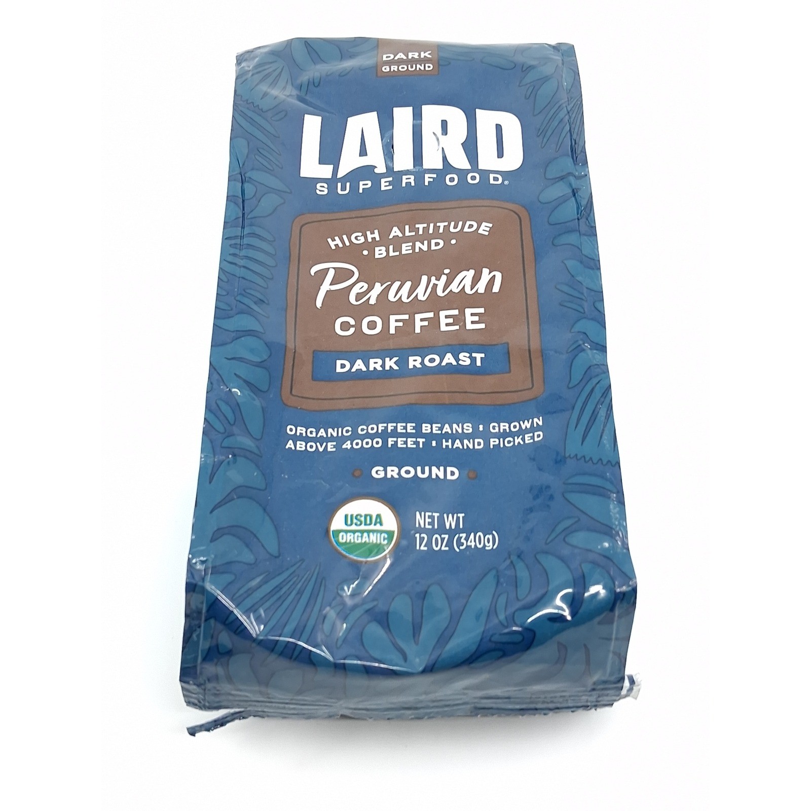 Laird Superfood Organic Peruvian Dark Roast Coffee 12 oz BB 1/2026