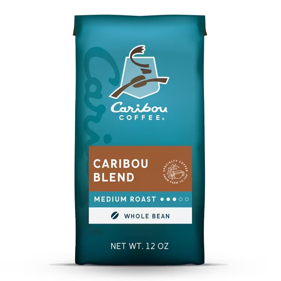 Caribou Coffee Caribou Blend Premium Medium Roast Whole Bean Coffee, 12 oz.