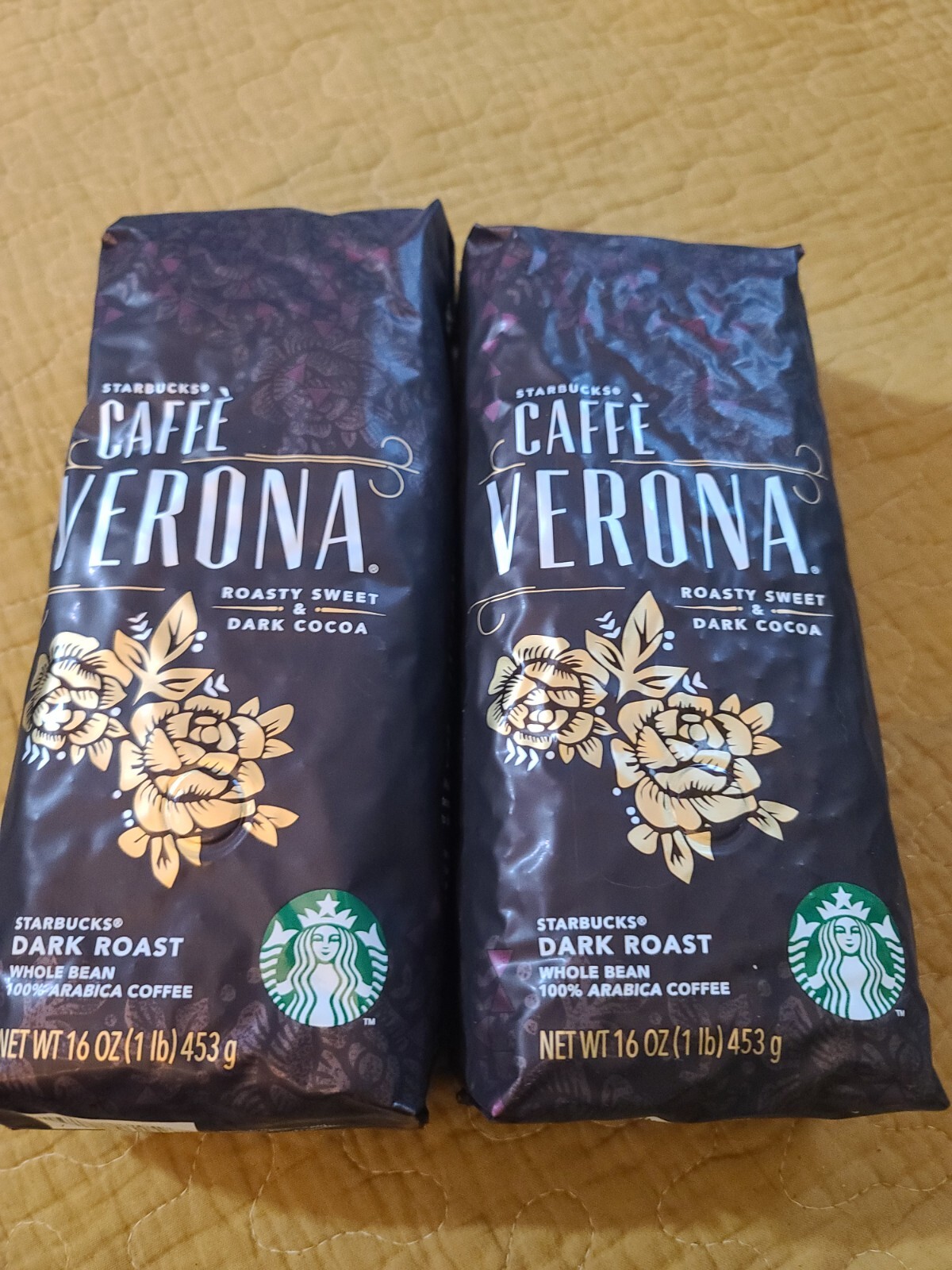 Starbucks Caffe Verona Dark Roast Whole Bean Coffee – 1lb Each!