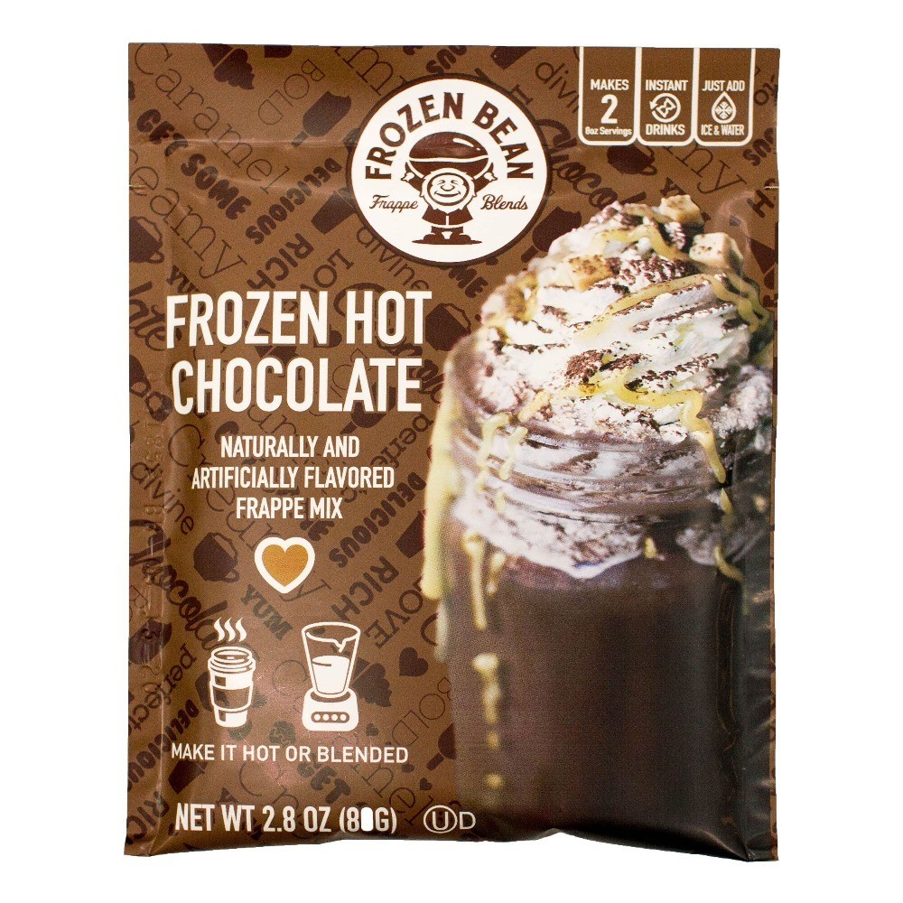 Hot Chocolate Frappe Mix Powder 12 Pack 2.8 oz Resealable Bags