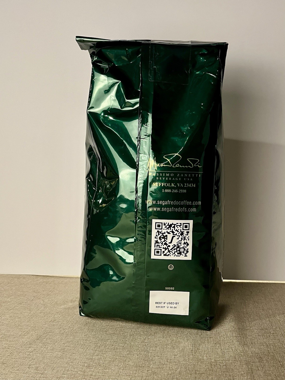 Segafredo Zanetti Mild Whole Bean Coffee 1 Kg 2.2 Lb BB 2/12/27