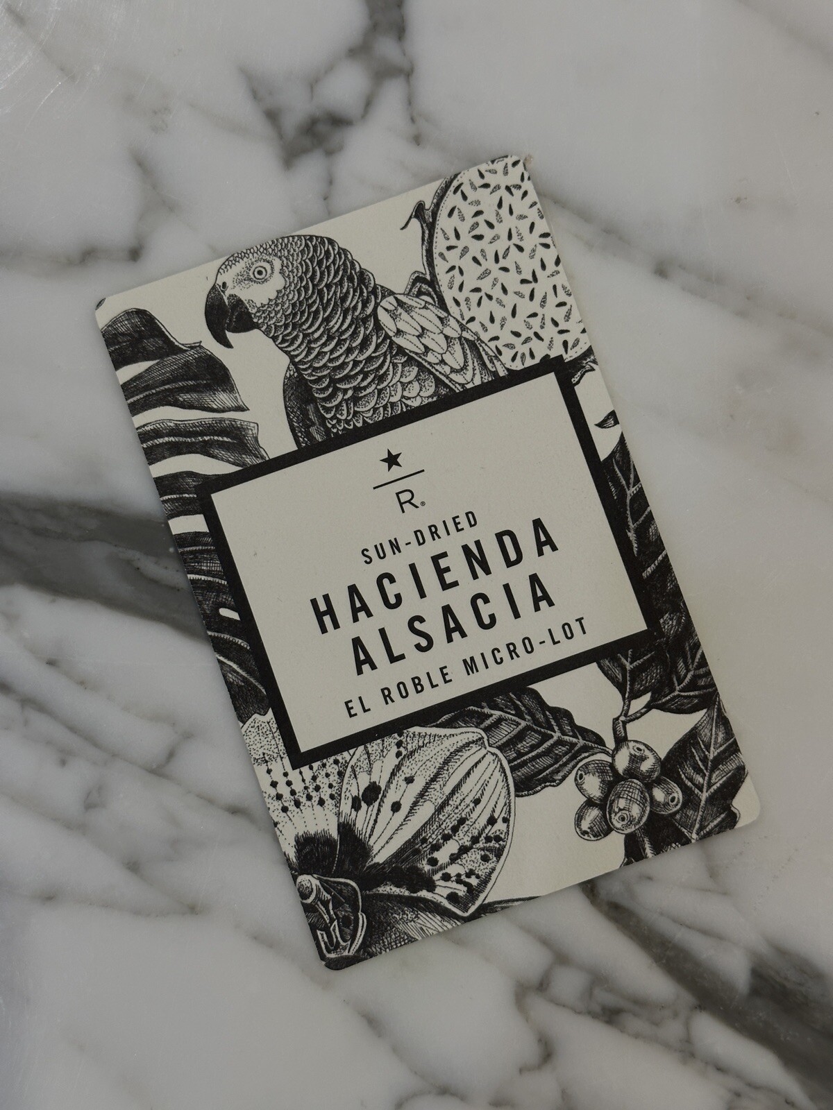 NEW STARBUCKS RESERVE Roastery Exclusive HACIENDA ALSACIA Card Only