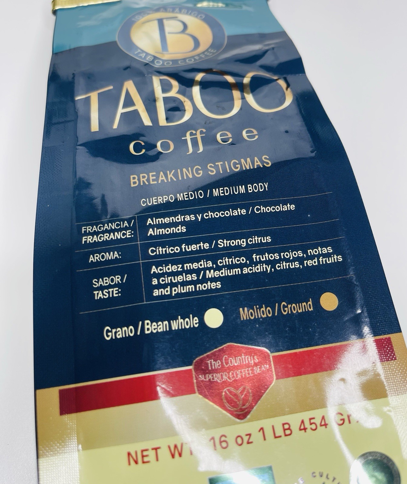 1LB(16oz) Colombian Ground Coffee-100%ARABIGO, Medium Body, Strong Citrus