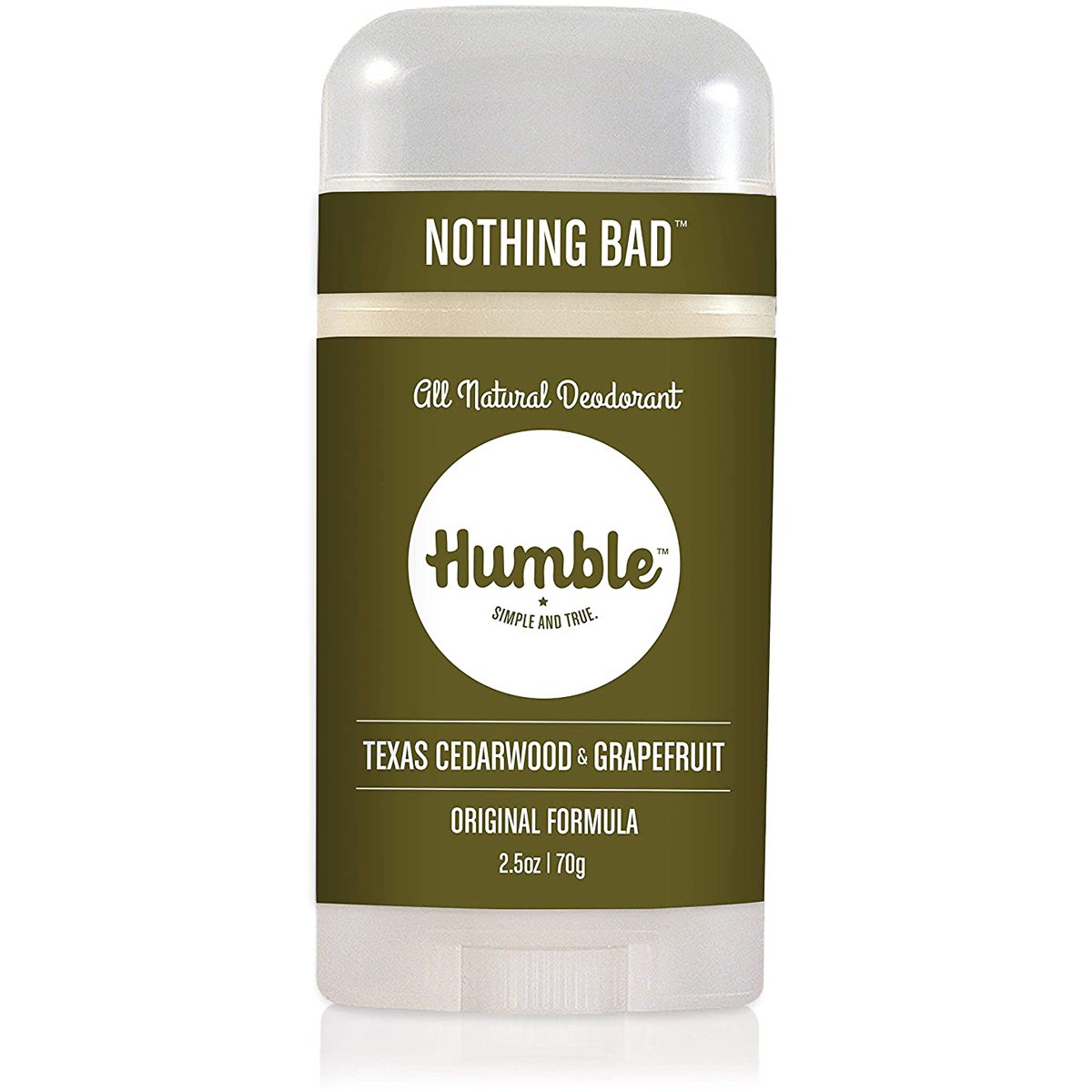 Humble All Natural Deodorant Texas Cedarwood Grapefruit 2.5Oz 3 Pack