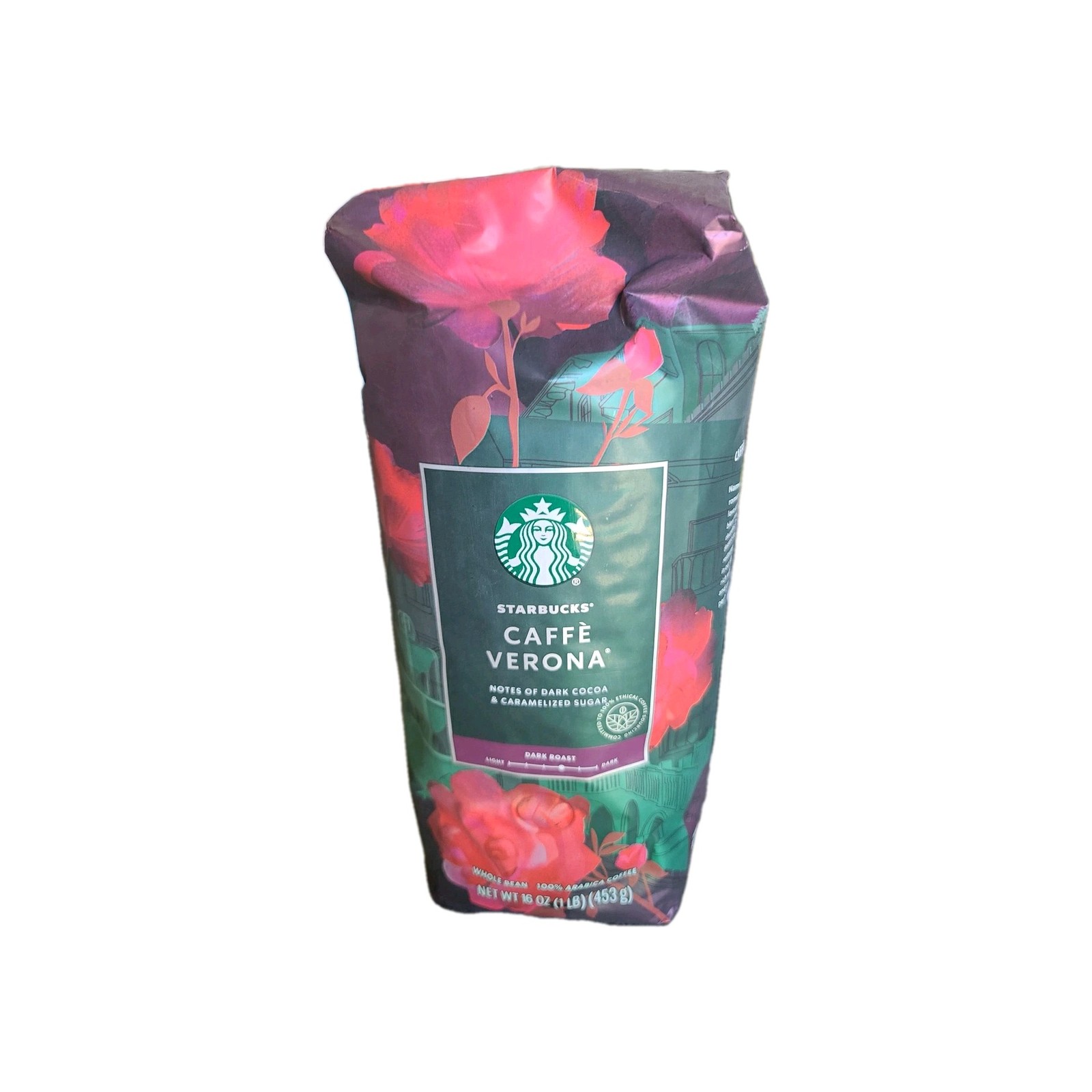 Lot of 6 Starbucks Caffe Verona Whole Bean Dark Roast 1LB/bag