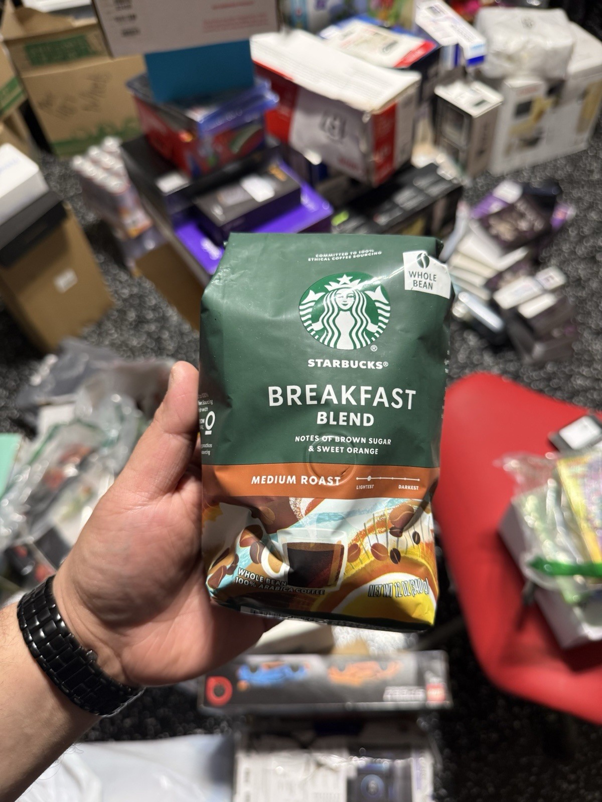 Starbucks Breakfast Blend Whole Bean Medium Roast Coffee 12 oz 06/17/2026