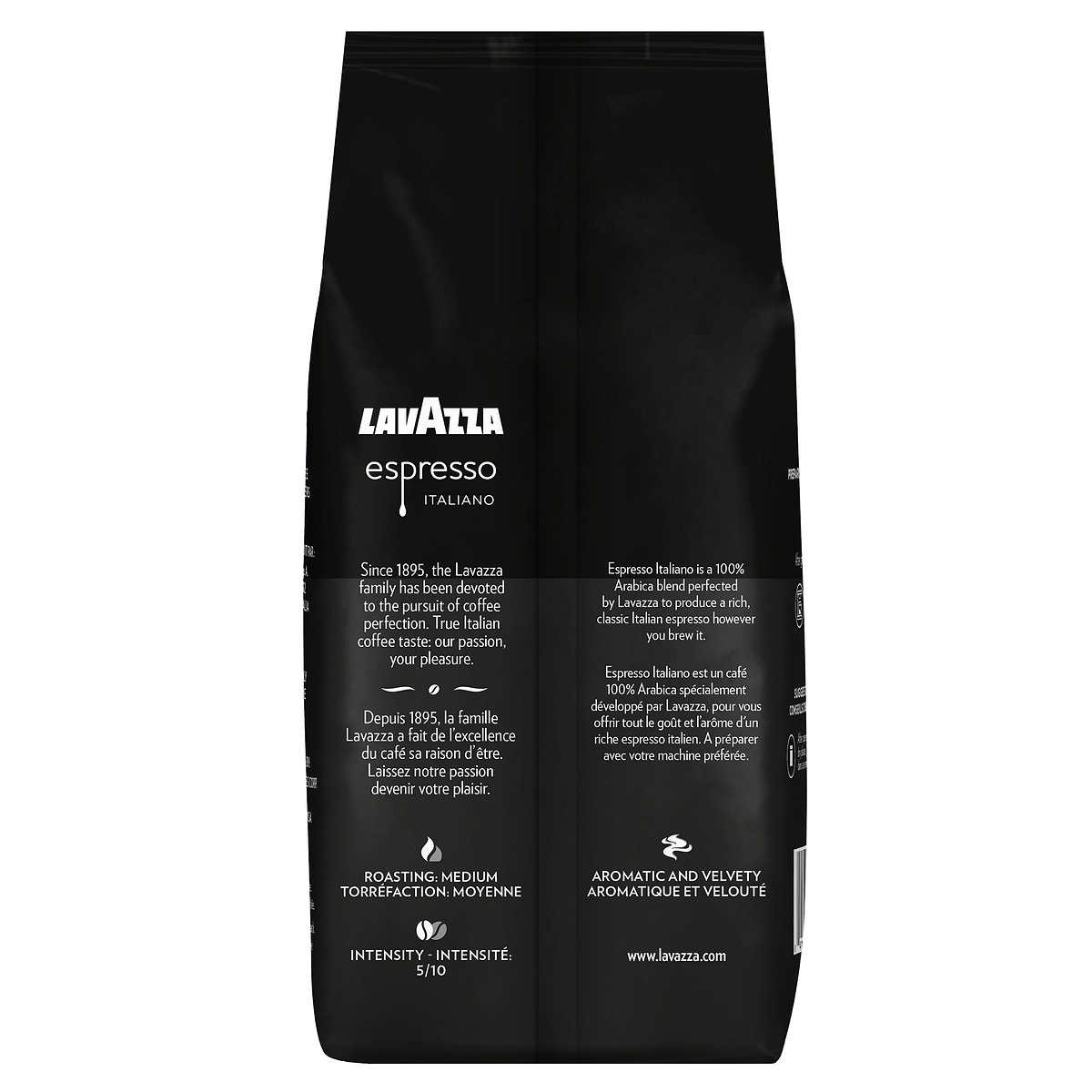 LavAzza Caffe Espresso 100% Premium Arabica Coffee, Whole Bean, 2.2 Pounds
