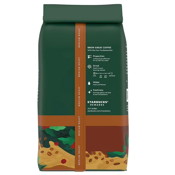 Starbucks House Blend Medium Roast Whole Bean Coffee 40 oz Premium Arabica Beans