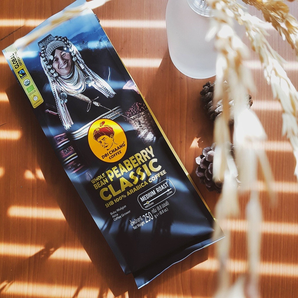 Doi Chaang Thailand Coffee Whole Bean Peaberry Classic Premium 100% Arabica 250g
