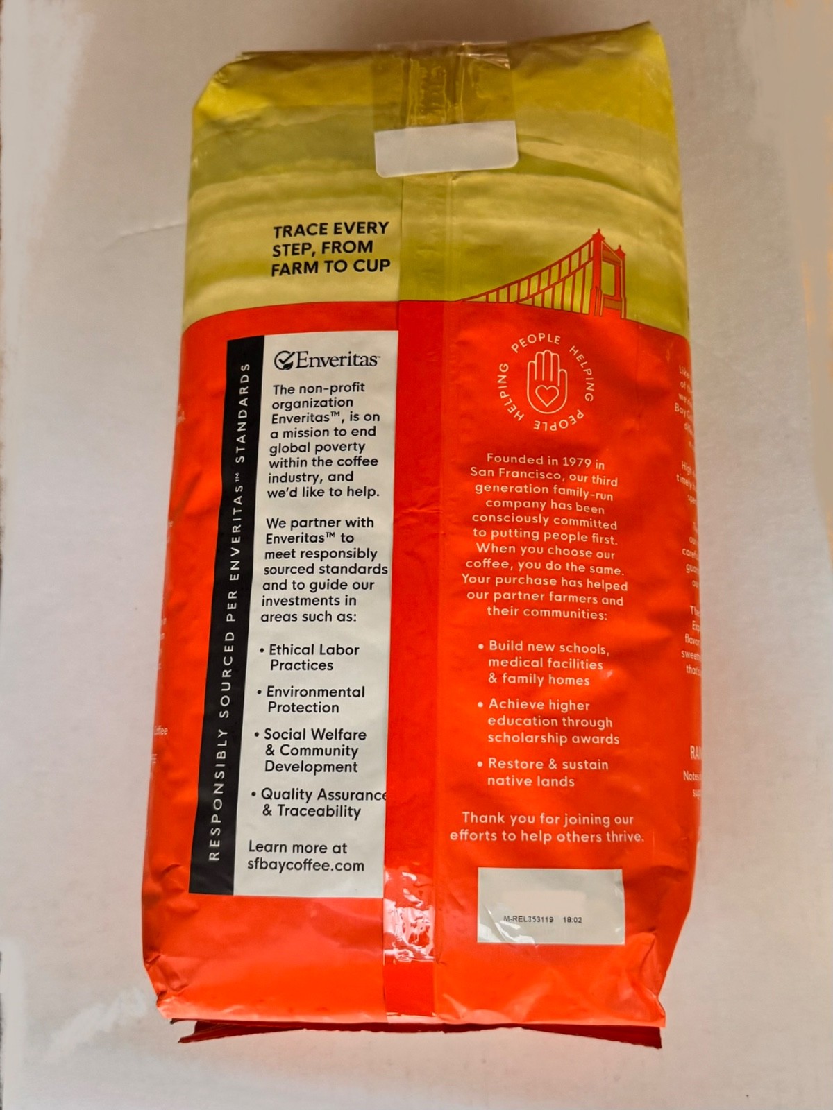 3 lbs, San Francisco Bay Organic Rainforest Blend Whole Bean Coffee, ( 1361 g )