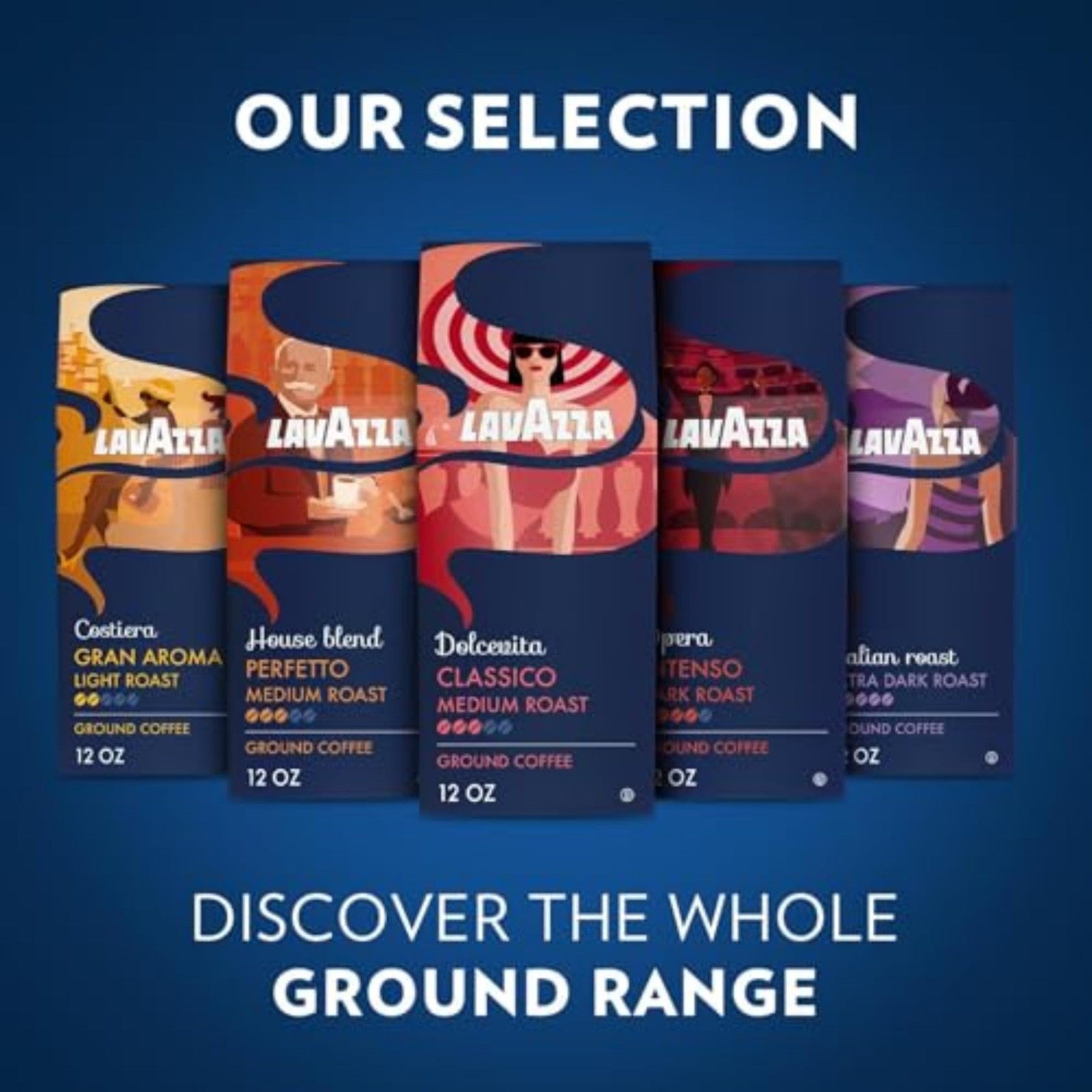Lavazza House Blend Perfetto Ground Coffee 12oz Bag, 12 Ounce (Pack of 1)