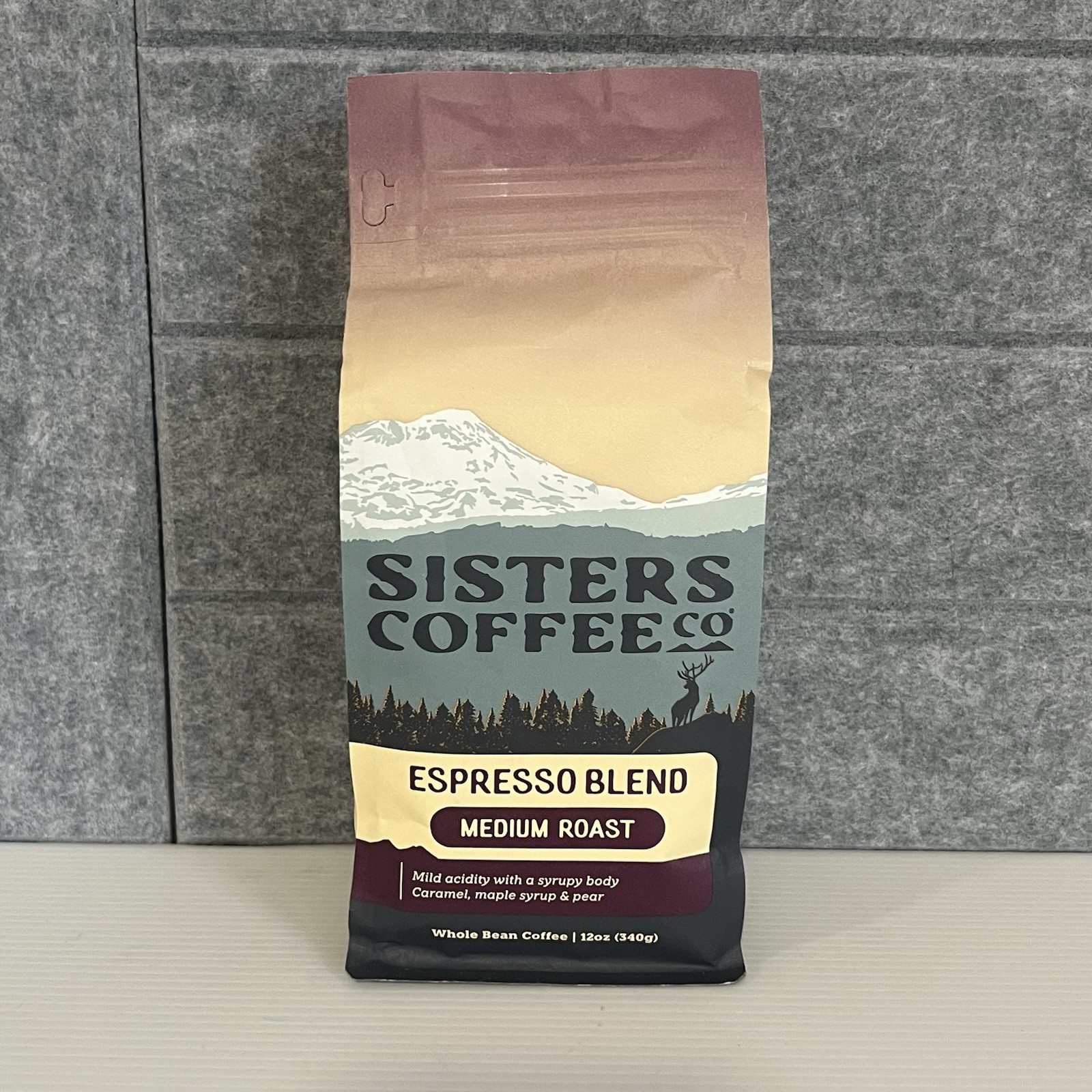 Sisters Coffee Co Espresso Blend Medium Roast Coffee Whole Bean 12 oz