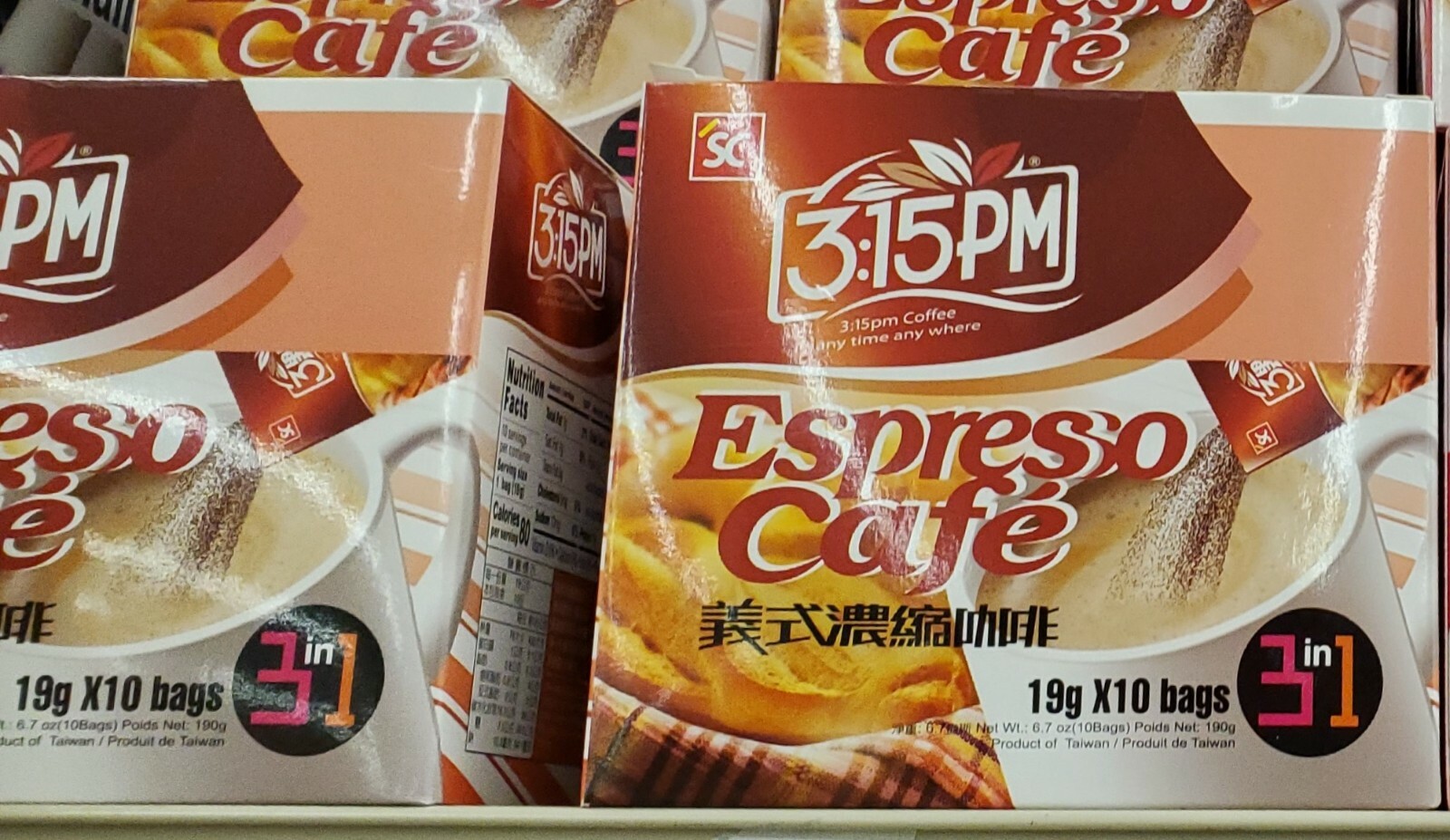 2 PACK 3:15PM ESPRESO CAFE WITH CREAMER 10 BAGS 6.7 OZ