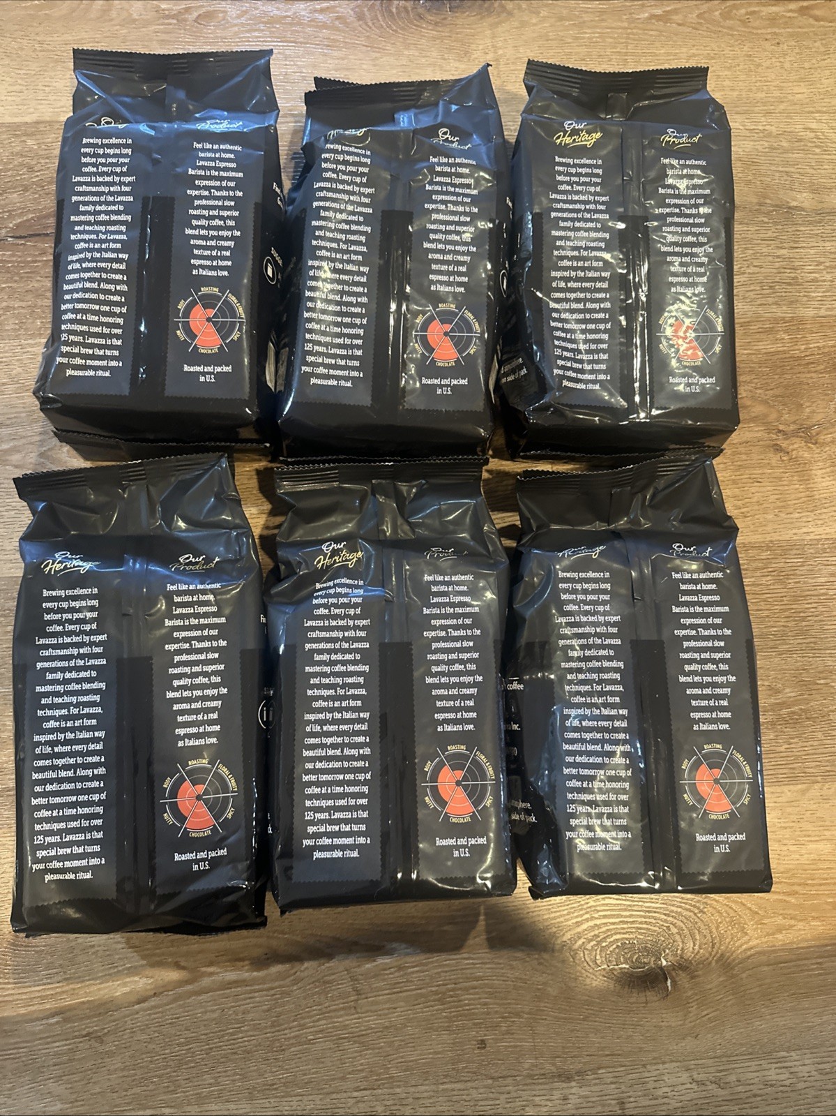 Lavazza Espresso Barista Gran Crema Whole Bean Coffee ( 6-pk , 2.2 LB Each Bag