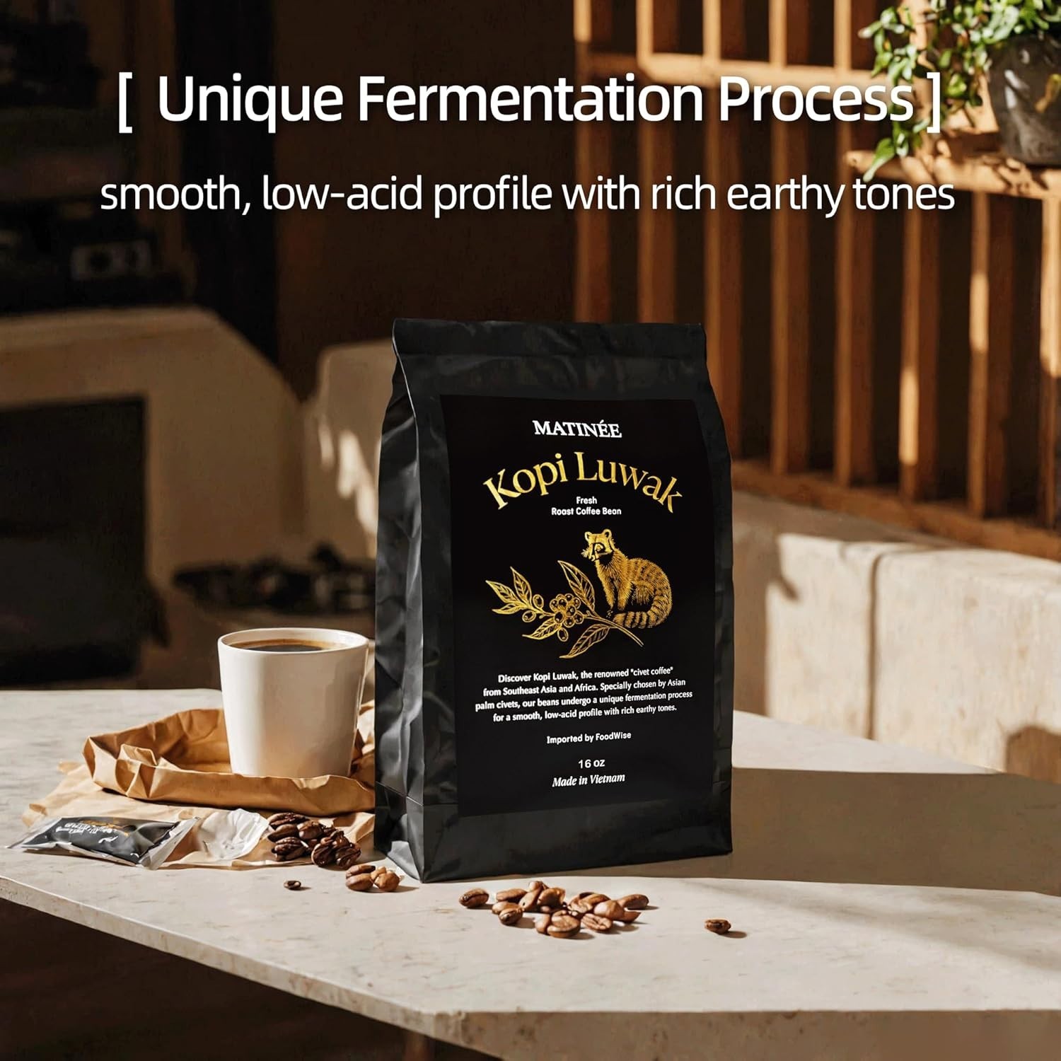 Rare Civet Cat Coffee, Sustainably Sourced, Vietnam-