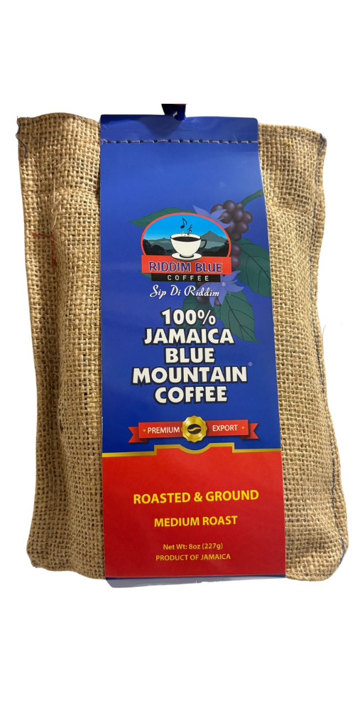 Jamaican Riddim Blue 100% Blue Mountain roasted & Ground Coffee 8oz