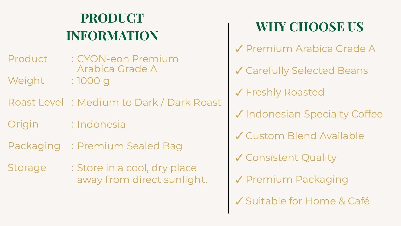 Premium Indonesian Coffee Beans – Gayo, Toraja & KIntamani – Arabica