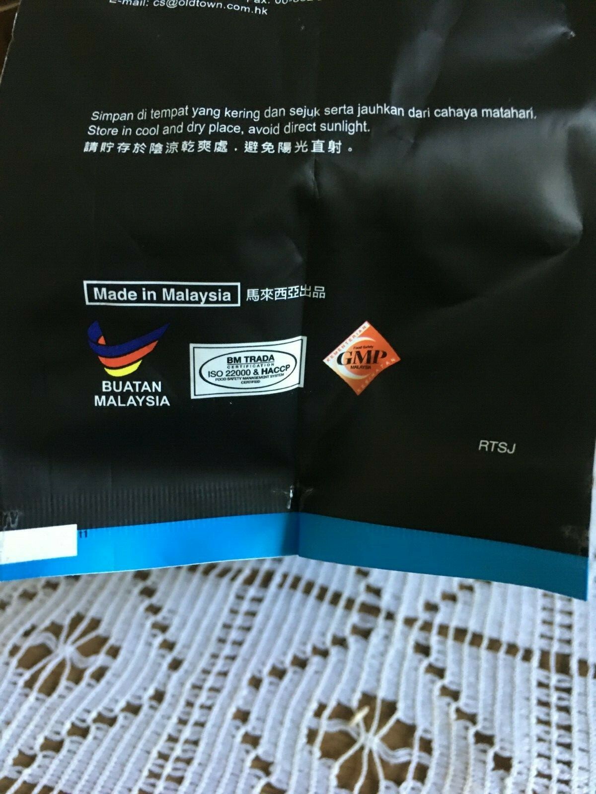Black Coffe-O OLD TOWN Black Series 18 Sachets x 10g