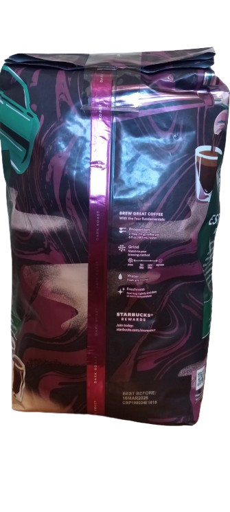 2 Pack Starbucks Espresso Roast Dark Whole Bean Coffee 80 Oz