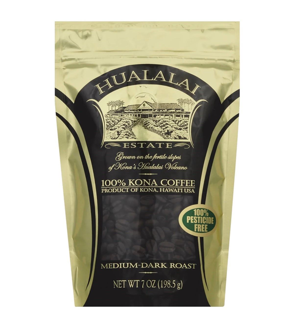 Hualalai Estate Coffee 100% Kona Coffee 7 oz Ground or Whole Bean