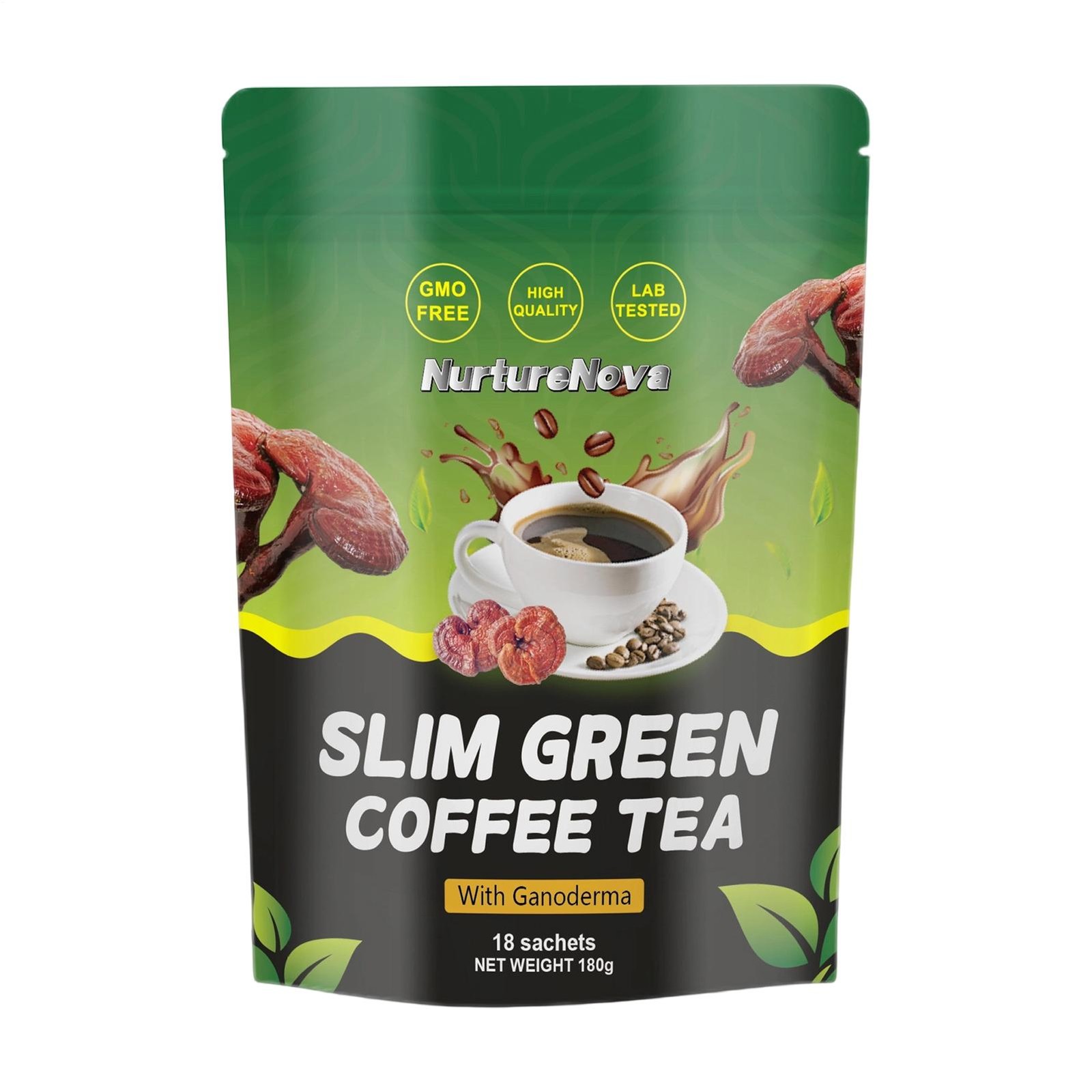 SLIM Green Coffee Ganoderma WEIGHT LOSS Control Detox Tea – USA Seller 18 Pcs