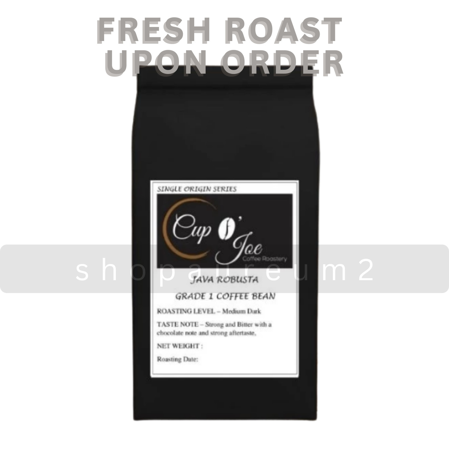 Java Robusta Coffee Medium Dark Fresh Coffee Whole Beans Roasted 200gm