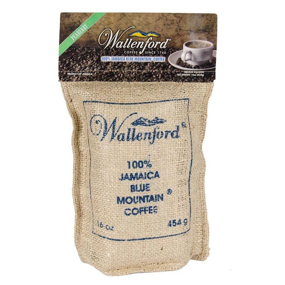 Wallenford’s 100% Jamaica Blue Mountain Roasted Peaberry Bean Coffee – 16oz