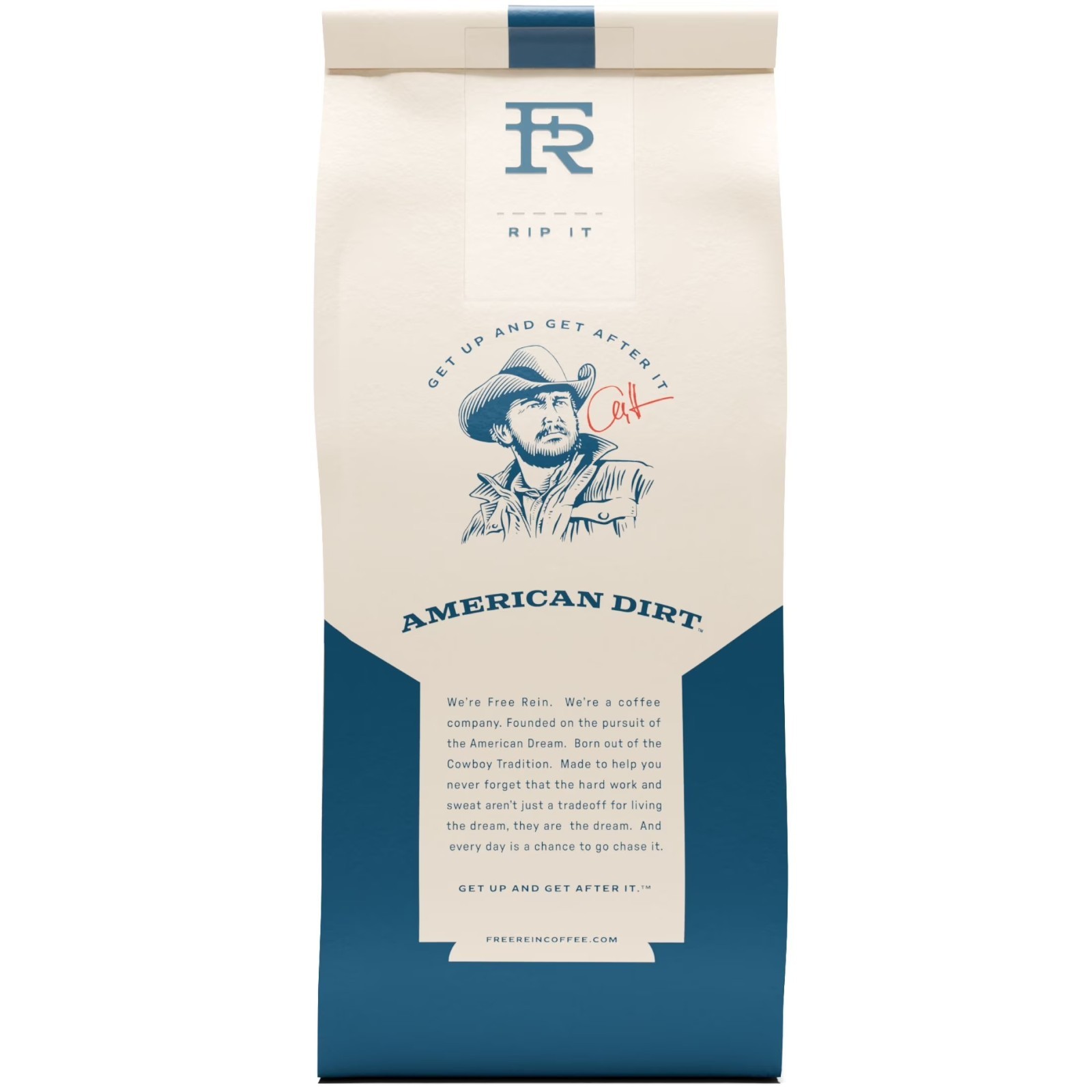 2 Pack Free Rein American Dirt Whole Bean Coffee Dark Roast 12 oz Bag New