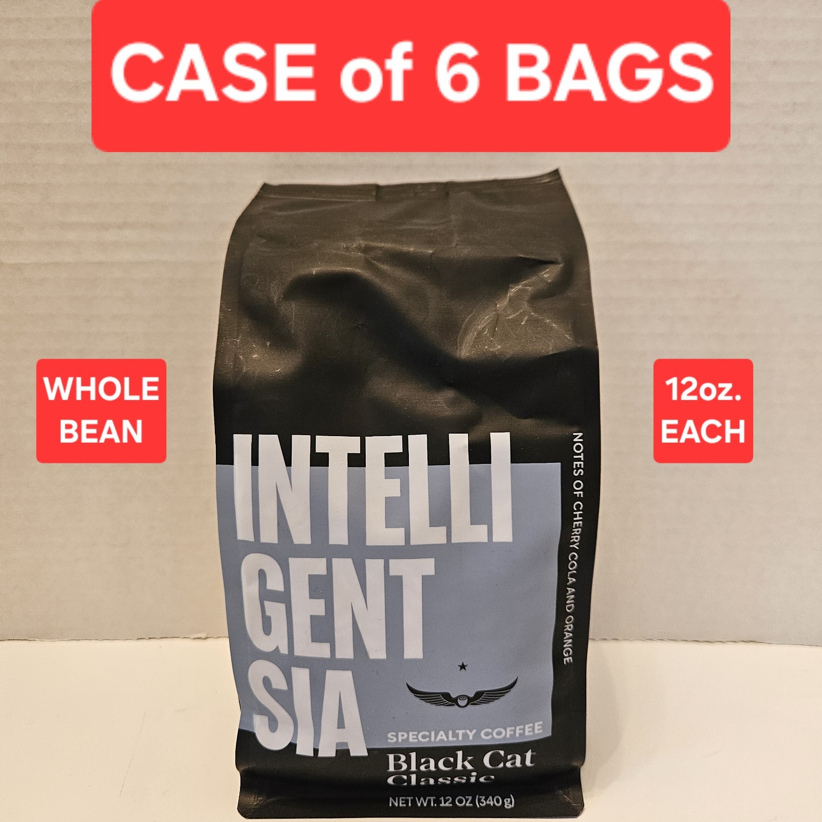 6 x 12oz. Intelligentsia Black Cat Classic WHOLE BEAN Coffee *CLEARANCE/PLZ READ