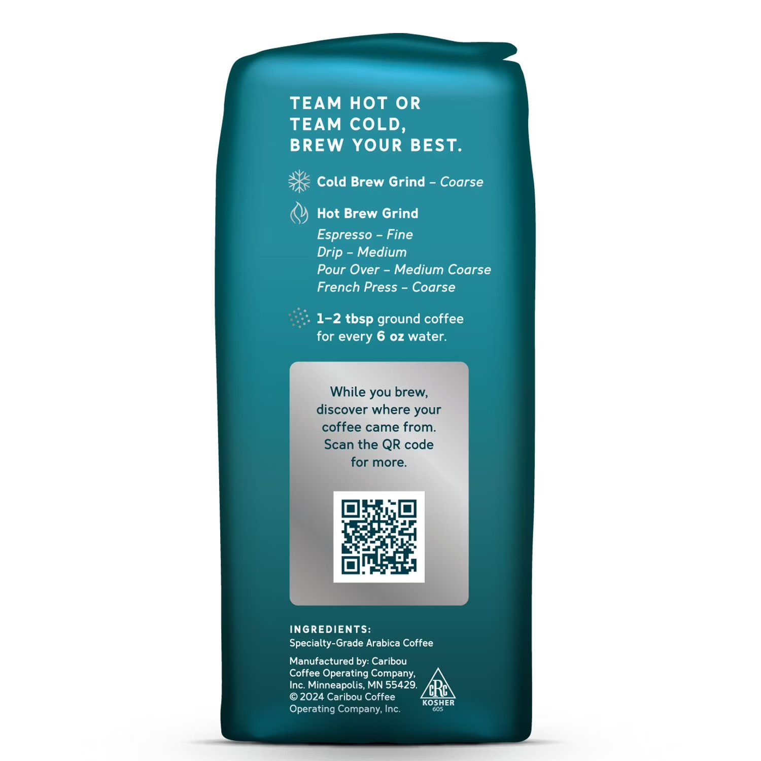 Caribou Coffee Whole Bean Caribou Blend Medium Roast 40 oz Bag Fresh Sealed