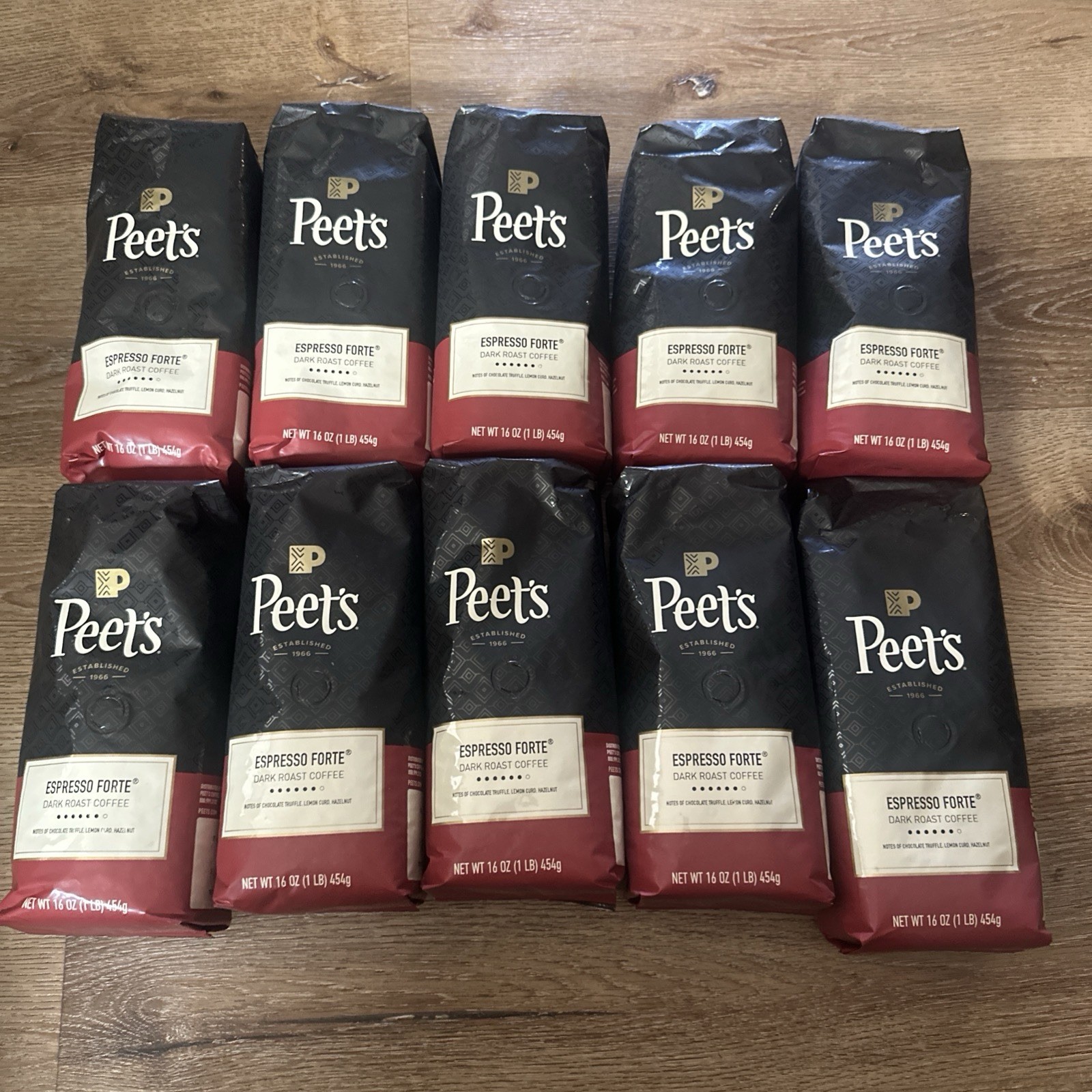 10 Pounds Peet’s Espresso Forte Dark Roast Whole Beans
