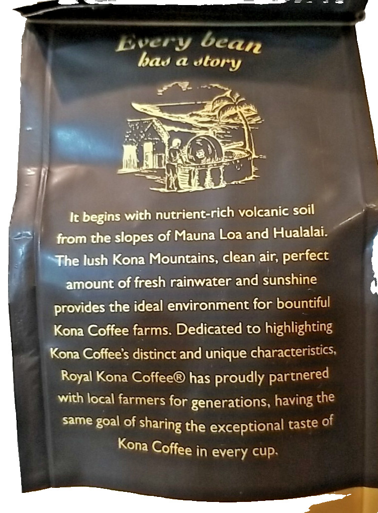 Royal Kona Whole Bean Coffee, 100% Kona, 7-Ounce Bag