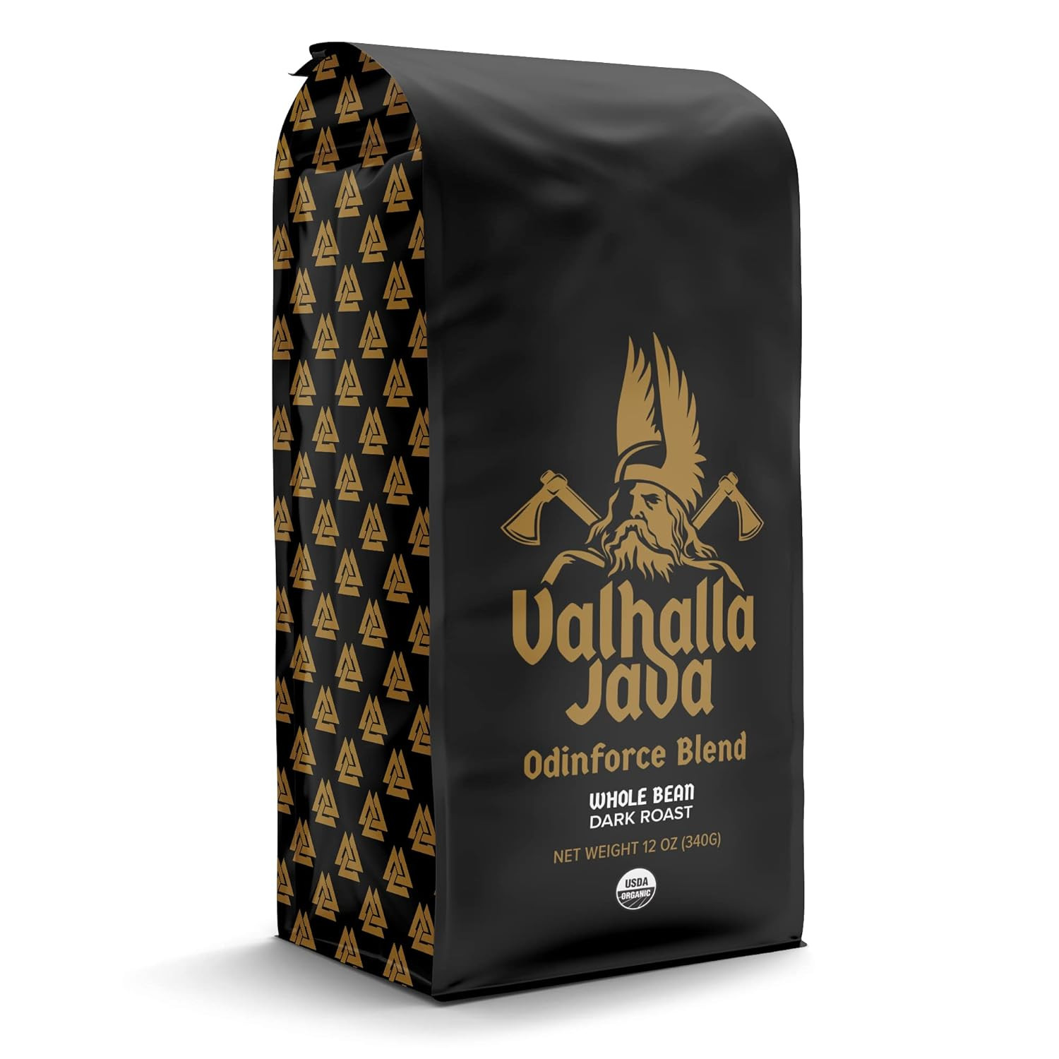 , Valhalla Java Odinforce Blend Whole Bean, USDA Organic and Fair Trade, 12 Oz (
