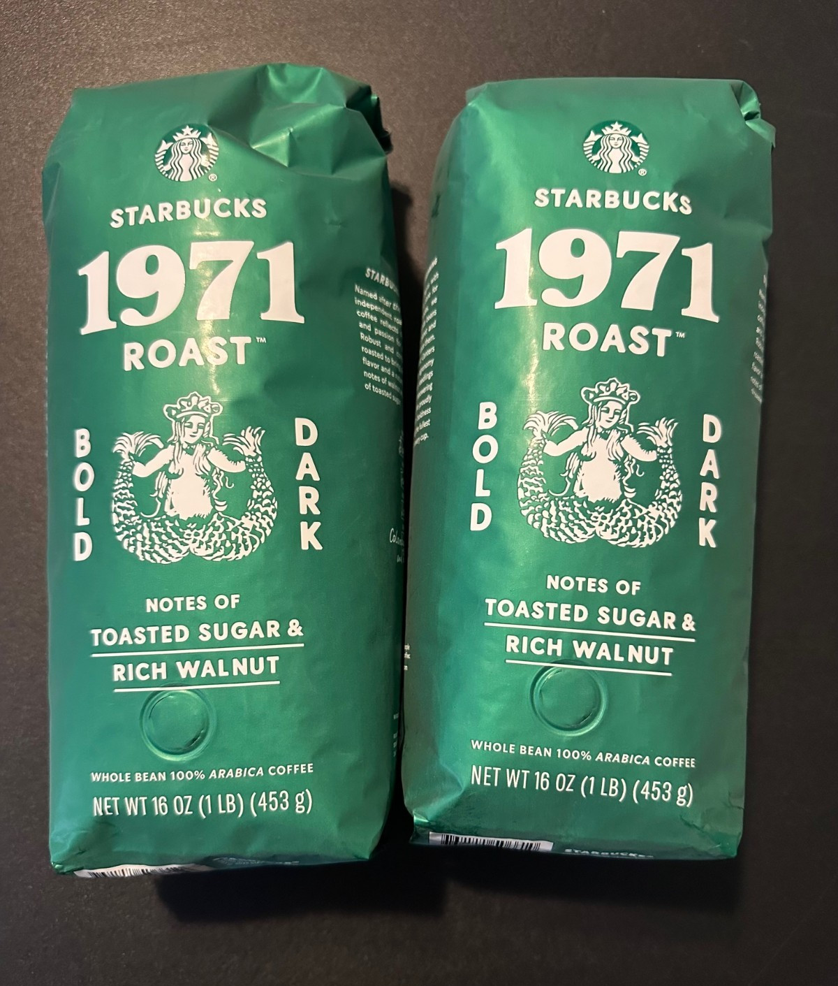 2 Bags 2026 Starbucks 1971 Anniversary Dark Roast Whole Bean Coffee Exp. 10/2026