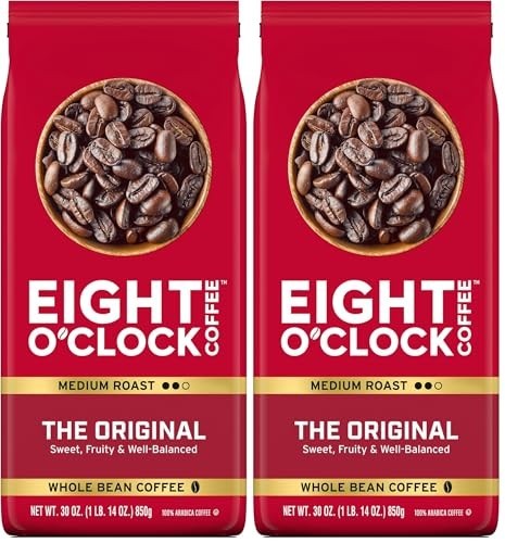 Medium Roast Whole Bean Coffee – Sweet & Fruity Blend, 30oz (2-Pack)