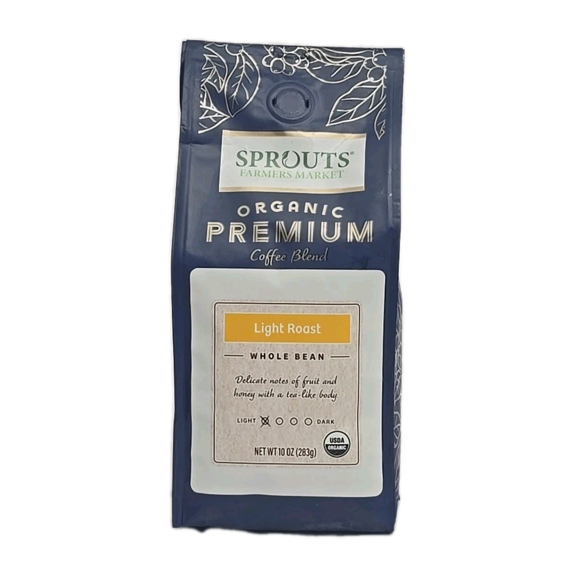 3-PACK Sprouts Organic Premium Coffee Blend Light Roast Whole Bean 10oz BB JUL26