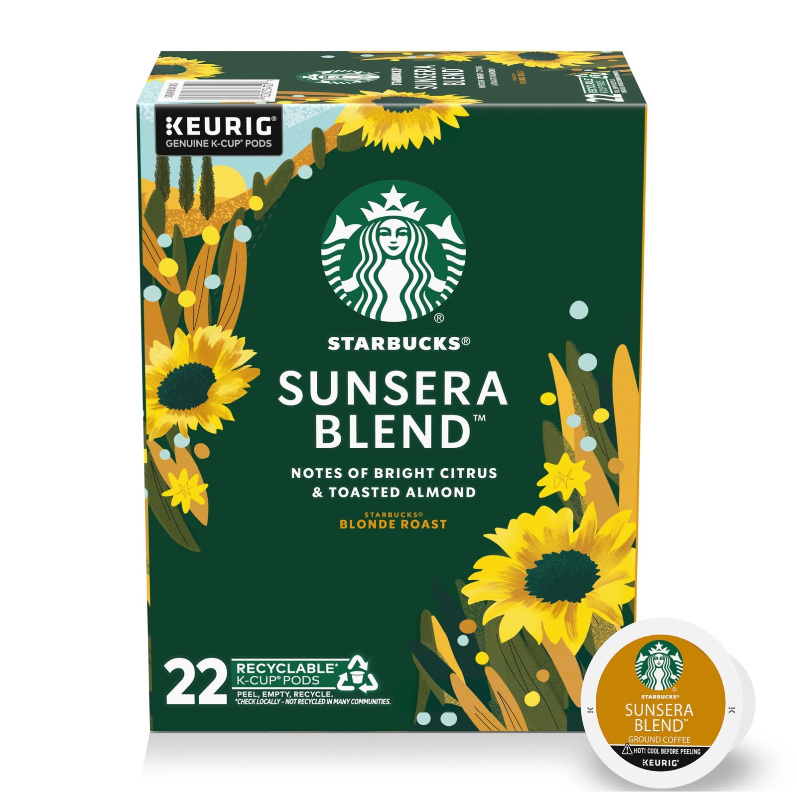 Starbucks Sunsera K Cups 22 count, Keurig, Coffee pods