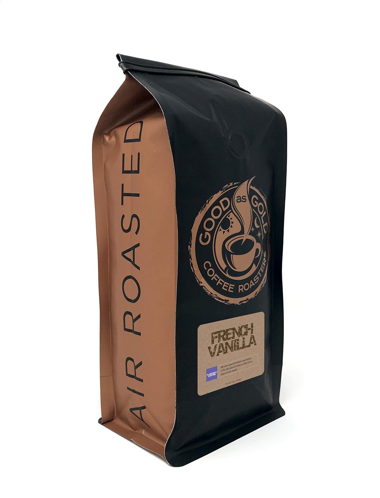 French Vanilla Flavored Whole Bean Coffee 12 oz Fresh Roasted Smooth Rich Aroma
