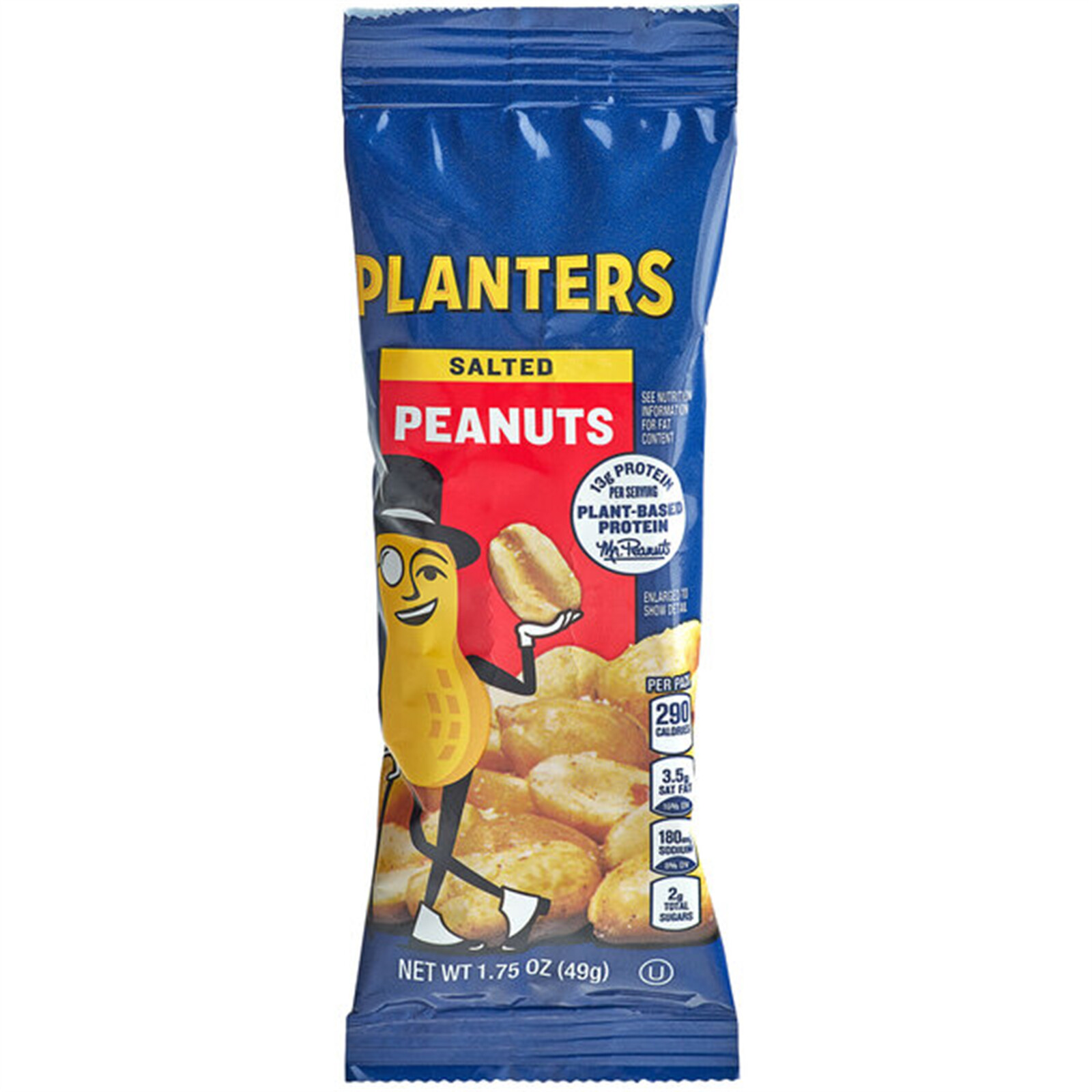 Planters Roasted Salted Peanuts 1.75 oz. Pouch – 48/Pieces WS-113605477