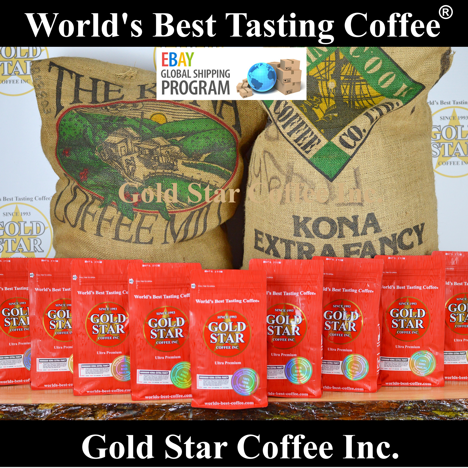 World’s Best Coffee – 10 lb Hawaiian Kona – 100% Pure Hawaii roasted Fresh